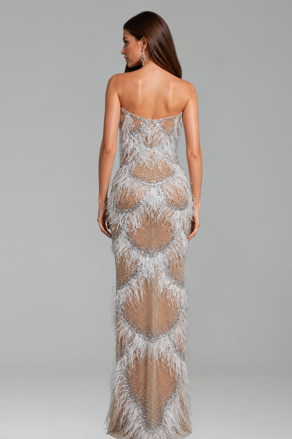 Feather Mirage Gown - LAROSABRIDE