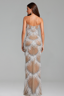Feather Mirage Gown - LAROSABRIDE