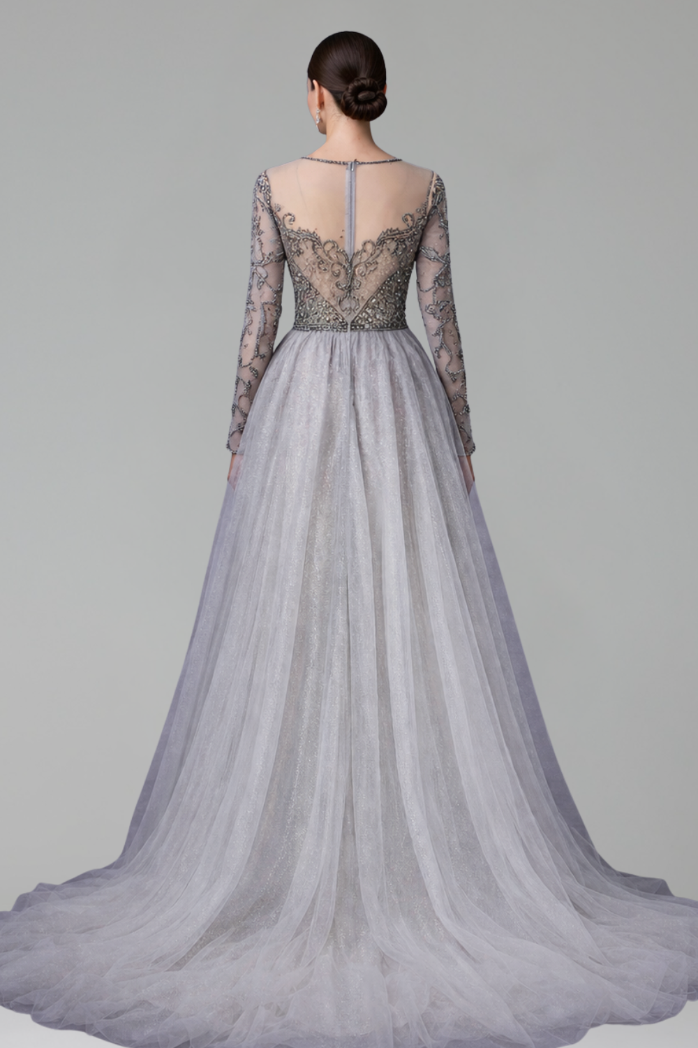 Beaded Mermaid Evening Dress - LAROSABRIDE