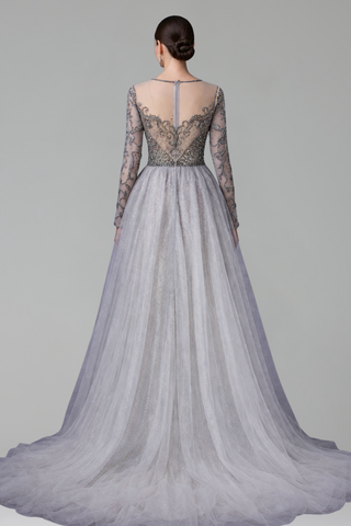 Beaded Mermaid Evening Dress - LAROSABRIDE