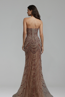 Beaded Formal Evening Dress - LAROSABRIDE