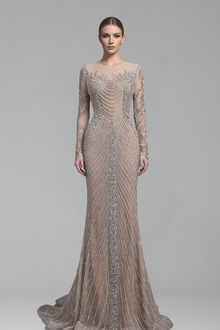 Crystal Pearl Embellished Silhouette-Larosabride