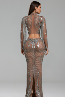 Mirror Fringe Illusion Gown - LAROSABRIDE