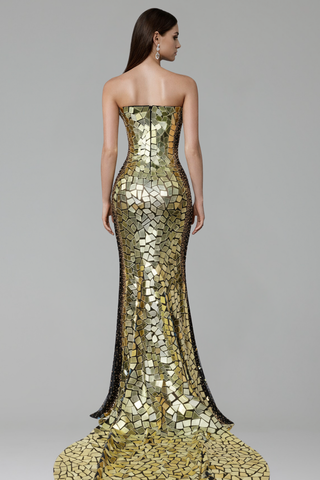 Gold Mosaic Mirror Gown
