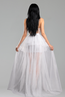 Ruffled Corset Tulle Mini Dress - LAROSABRIDE