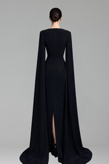 Beaded Cape Mermaid Dress-Larosabride