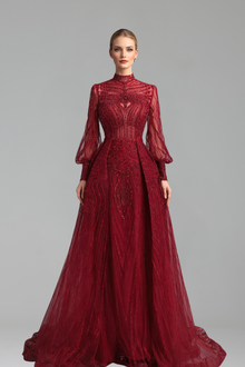 Mermaid Beaded Overskirt Dress-Larosabride