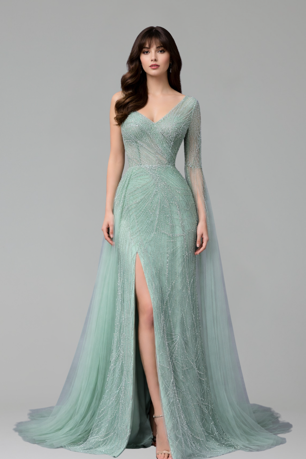 Beaded Skirt Mermaid Dress - LAROSABRIDE