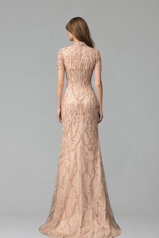 Beaded Mermaid Dress - LAROSABRIDE