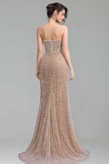 Beaded Mermaid Evening Gown - LAROSABRIDE