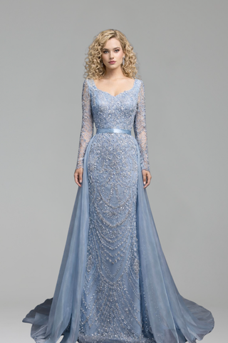 Sweetheart Beaded Overskirt Dress-Larosabride