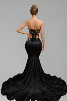 Corset Mermaid Gown with Train - LAROSABRIDE