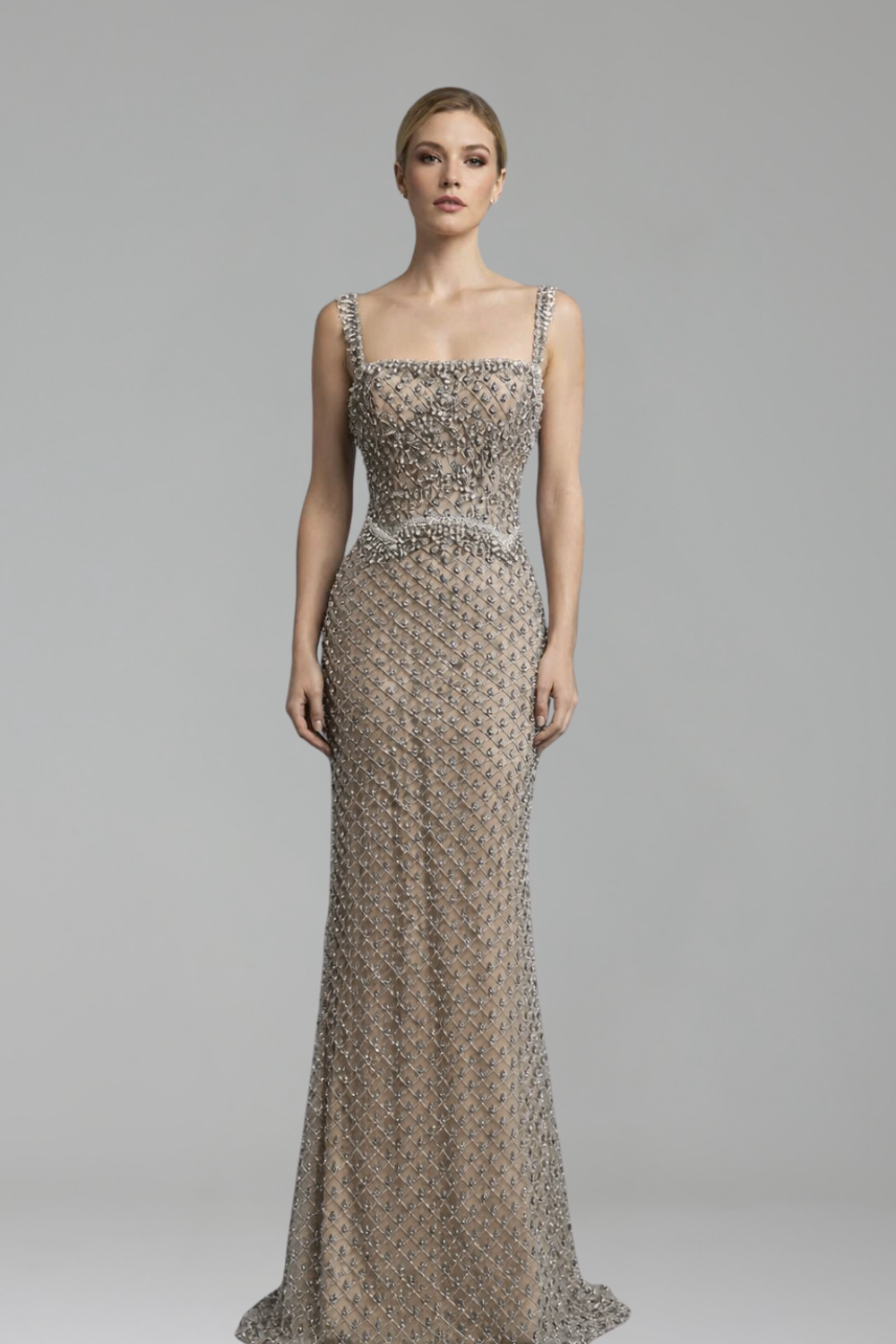 Crystal-Embellished Dress-Larosabride
