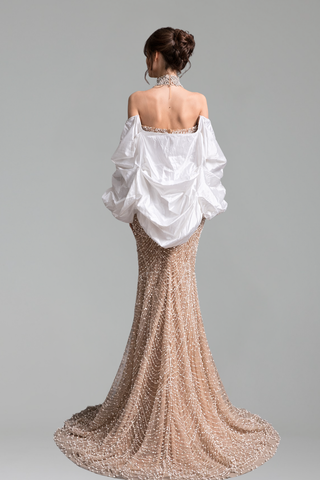 Beaded Mermaid Formal Dress - LAROSABRIDE