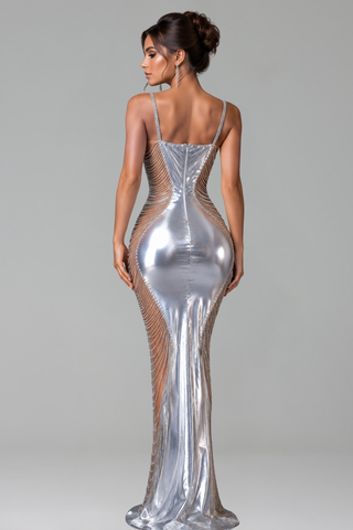 Liquid Silver Chain Gown