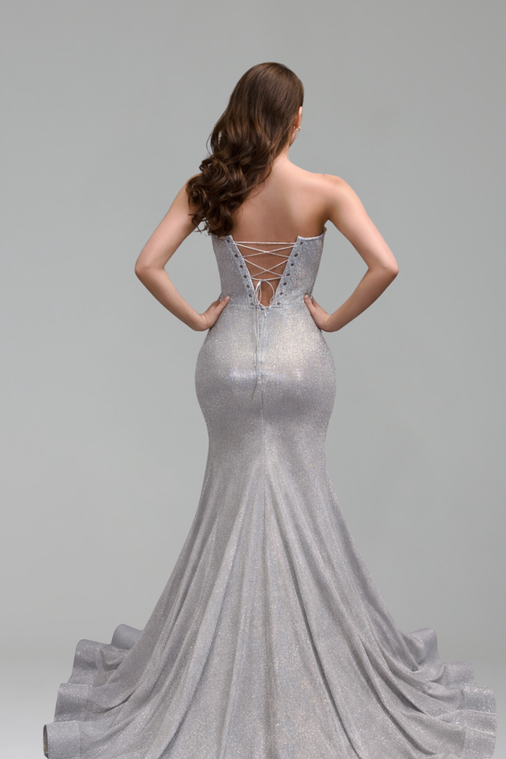 Strapless Embellished Mermaid Evening Gown - LAROSABRIDE