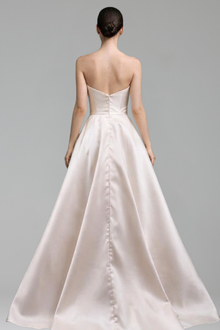 Strapless Beaded A-Line Dress-Larosabride