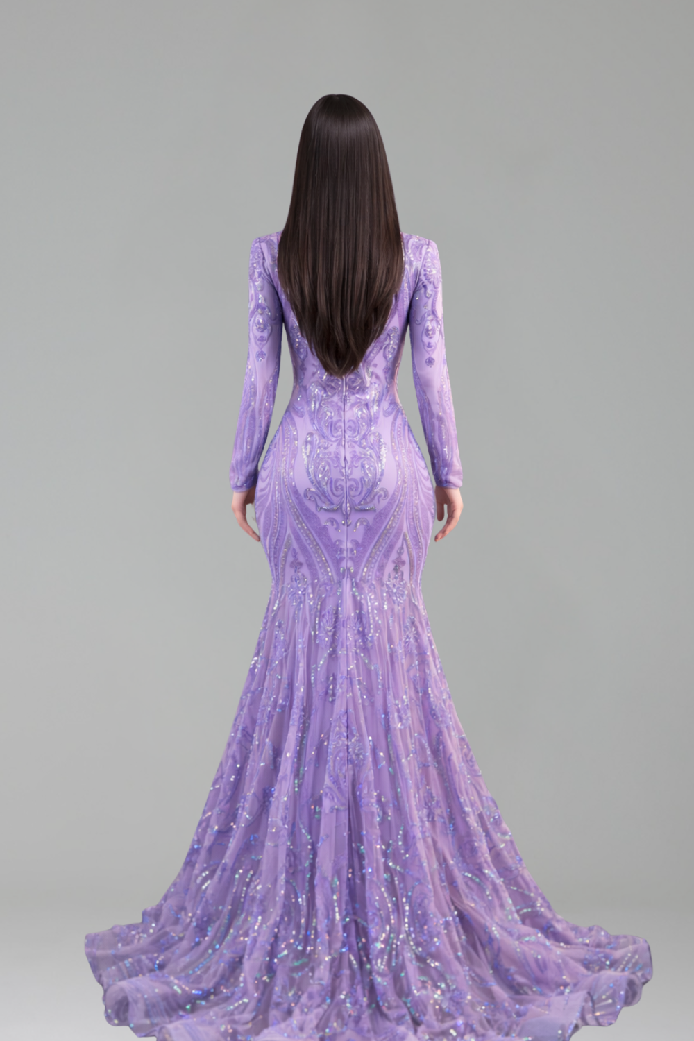 High Neck Embellished Mermaid Gown - LAROSABRIDE