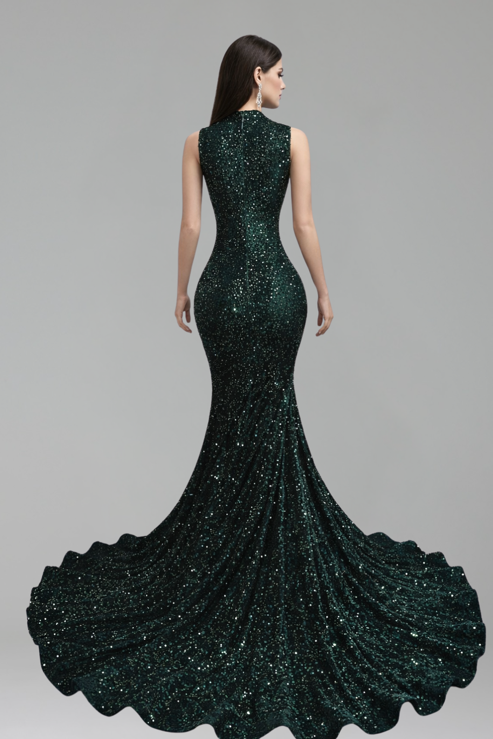 High Slit Appliqu� Mermaid Gown - LAROSABRIDE