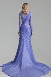 High Neck Beaded Mermaid Dress - LAROSABRIDE