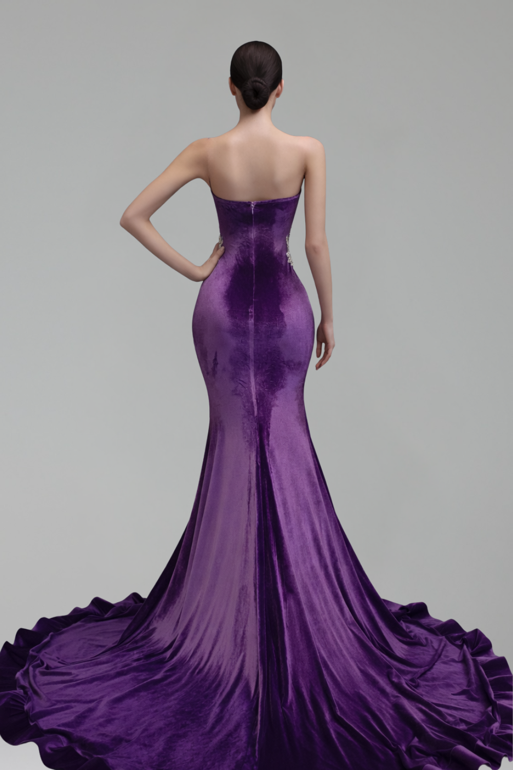 Strapless Beaded Corset Mermaid Gown - LAROSABRIDE