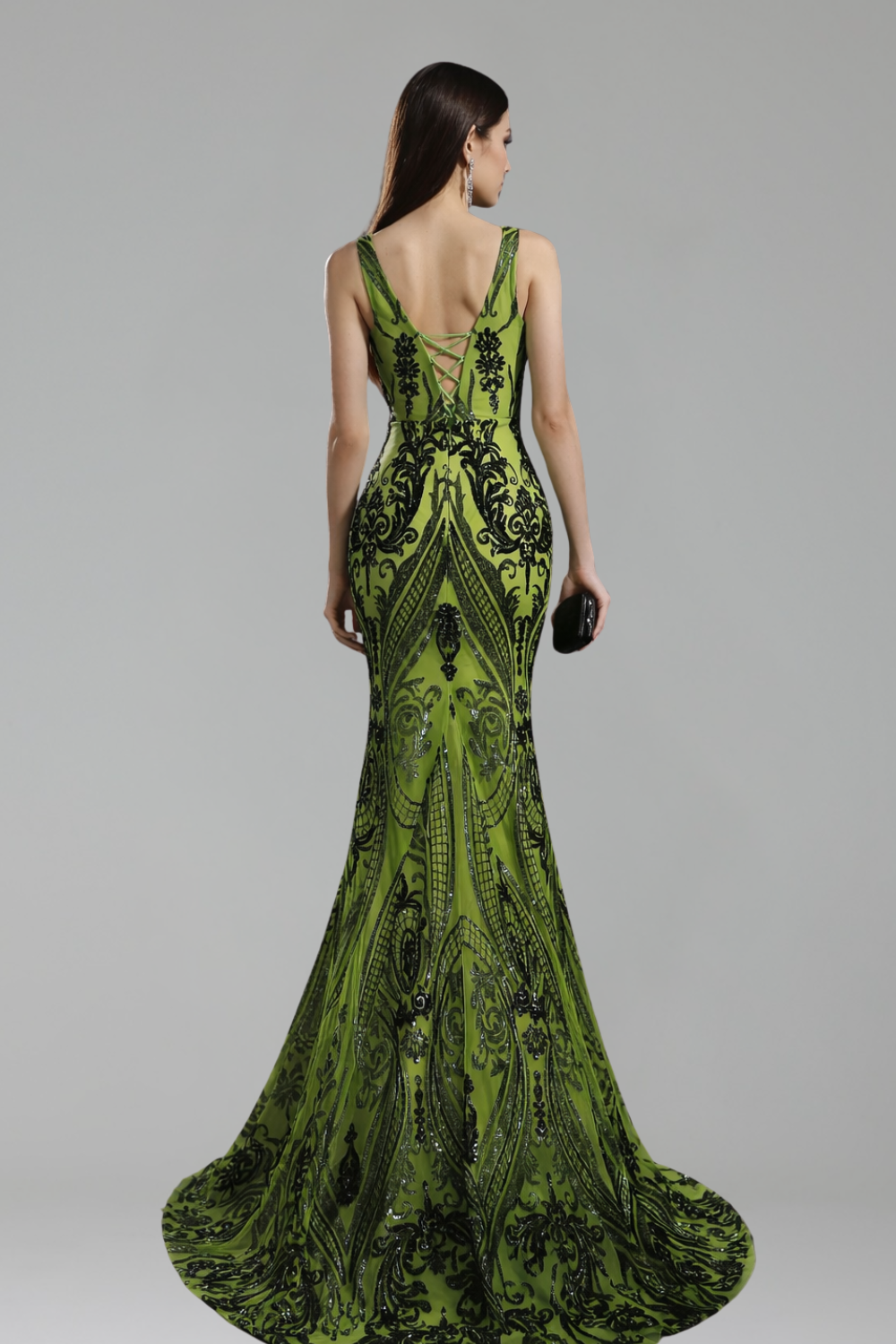 Ornate Embellished Mermaid Evening Gown - LAROSABRIDE