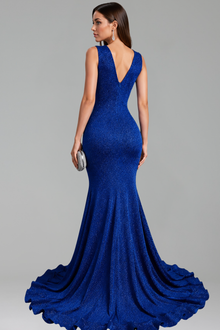 Emerald Fringe Mermaid Gown - LAROSABRIDE