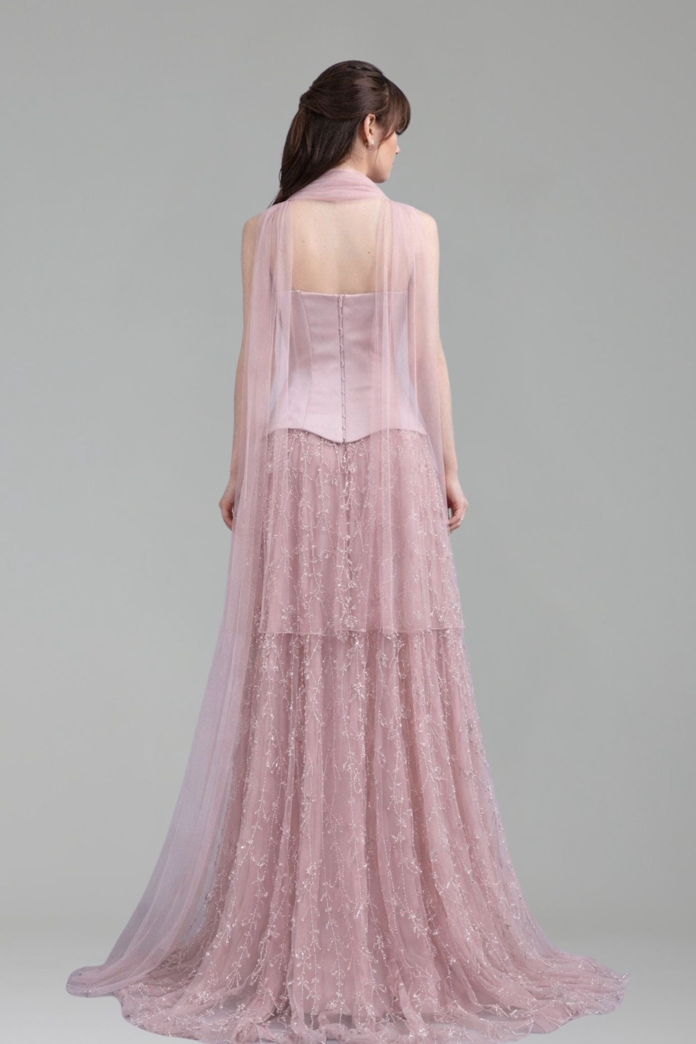 Beaded Dress A-Line Gown - LAROSABRIDE