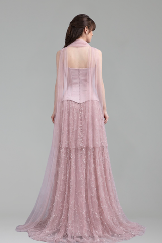 Beaded Dress A-Line Gown - LAROSABRIDE