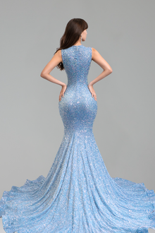Sequin Embellished Evening Gown - LAROSABRIDE