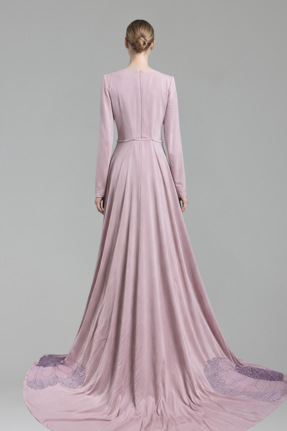 Beaded Satin Mermaid Dress-Larosabride