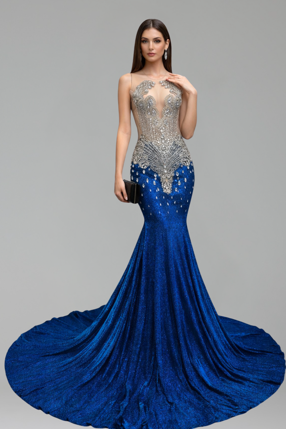 Beaded Mermaid Evening Gown - LAROSABRIDE