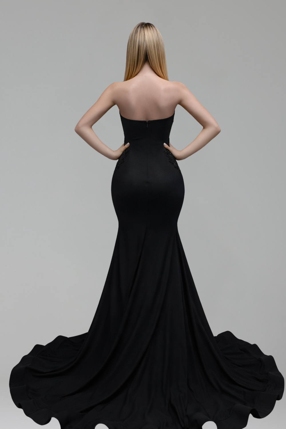 Strapless Beaded Corset Mermaid Gown - LAROSABRIDE