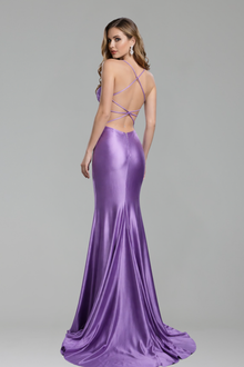 Lace Appliqué Mermaid Dress-Larosabride