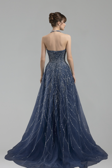 Halter Mermaid Evening Dress - LAROSABRIDE