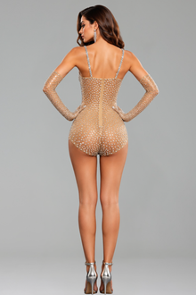 Crystal Illusion Rhinestone Bodysuit - LAROSABRIDE