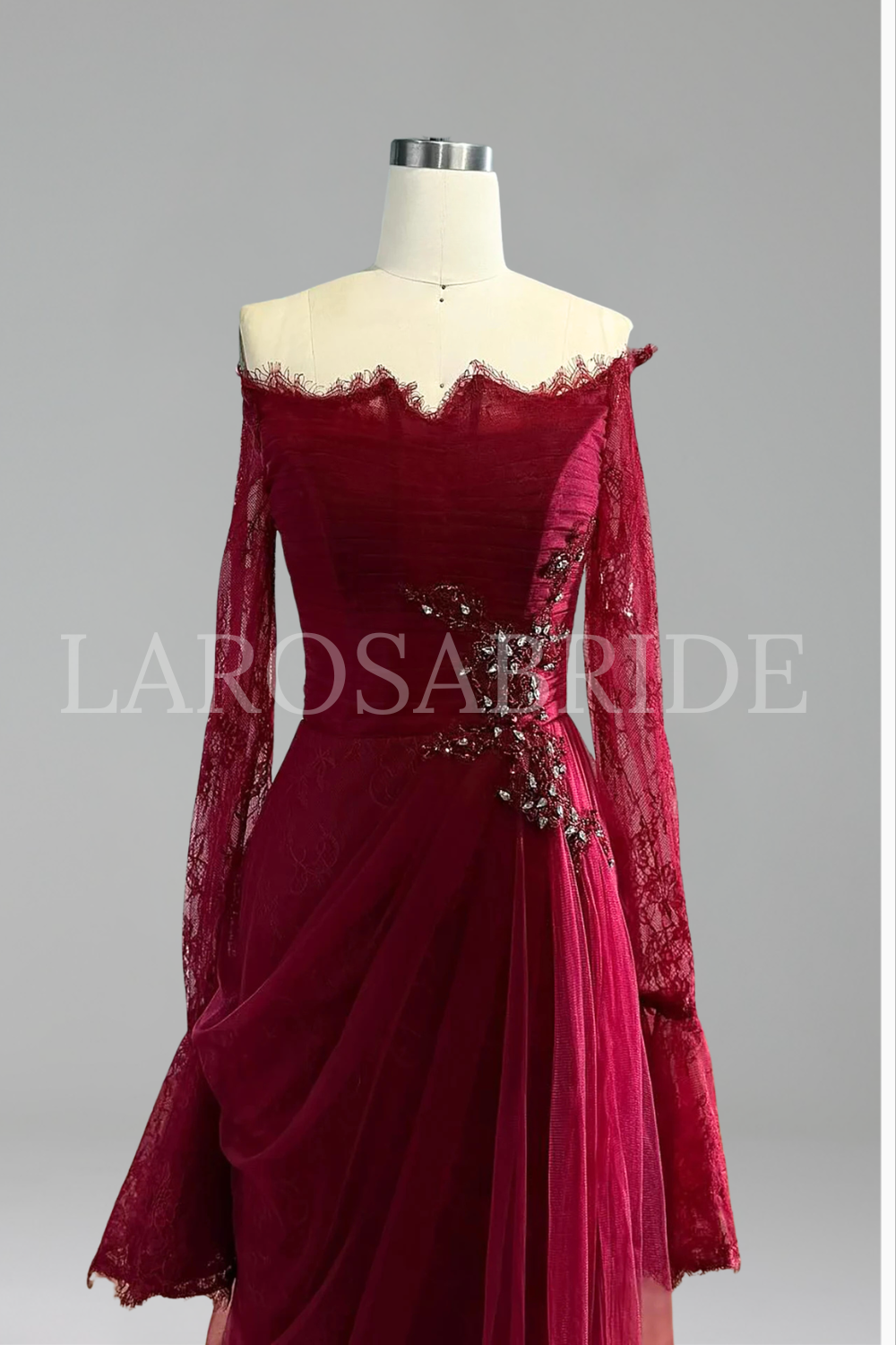 Luxury Lace Beaded Gowns - LAROSABRIDE