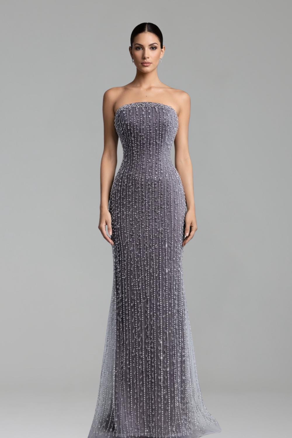 Strapless Fully-Beaded Gown-Larosabride