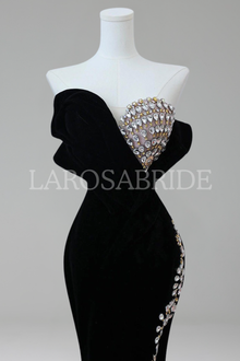 Off-Shoulder Embellished Column-Larosabride