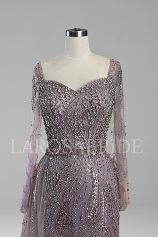 Beaded Mermaid Overskirt Dress