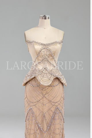 Luxury Beaded Mermaid Evening - LAROSABRIDE