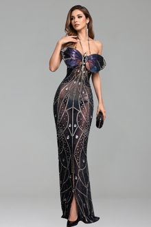 Off-Shoulder Embellished Mermaid Gown - LAROSABRIDE