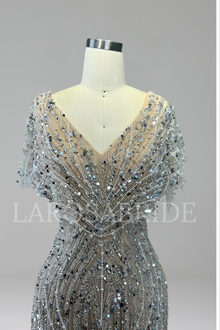 Feather Beaded Dress - LAROSABRIDE
