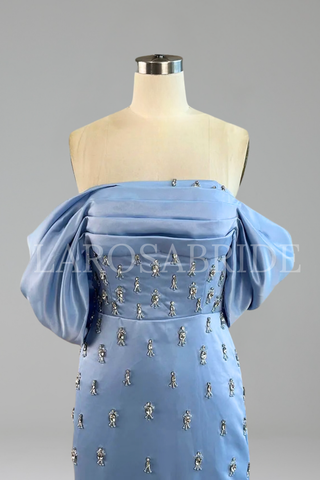 Crystal Beaded Mermaid Dress - LAROSABRIDE