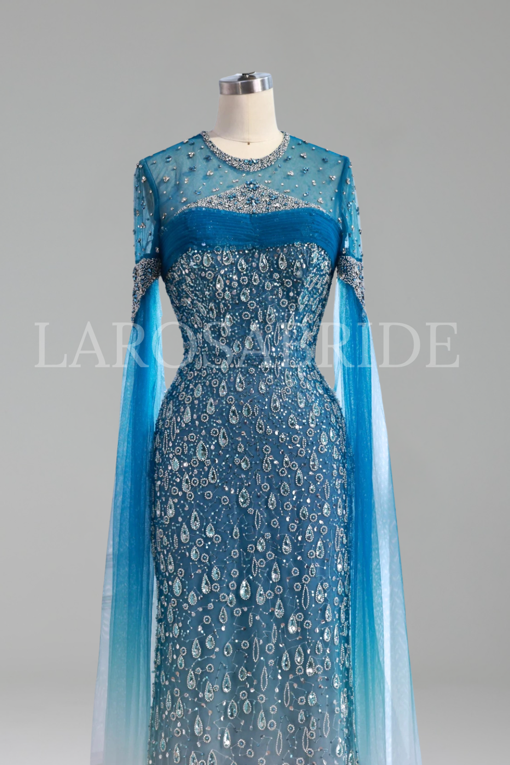 Arabic Gradient Green Beaded Mermaid - LAROSABRIDE