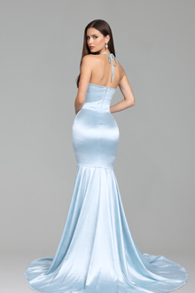 Gold Embellished Mermaid Evening Gown - LAROSABRIDE