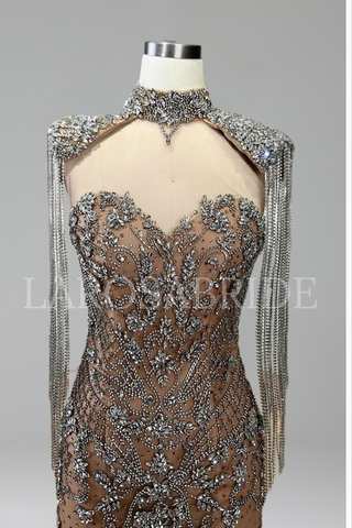 Tassel Beaded Mermaid Dress