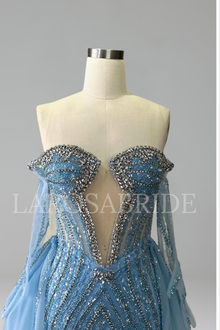 Mermaid Dress with Overskirt - LAROSABRIDE