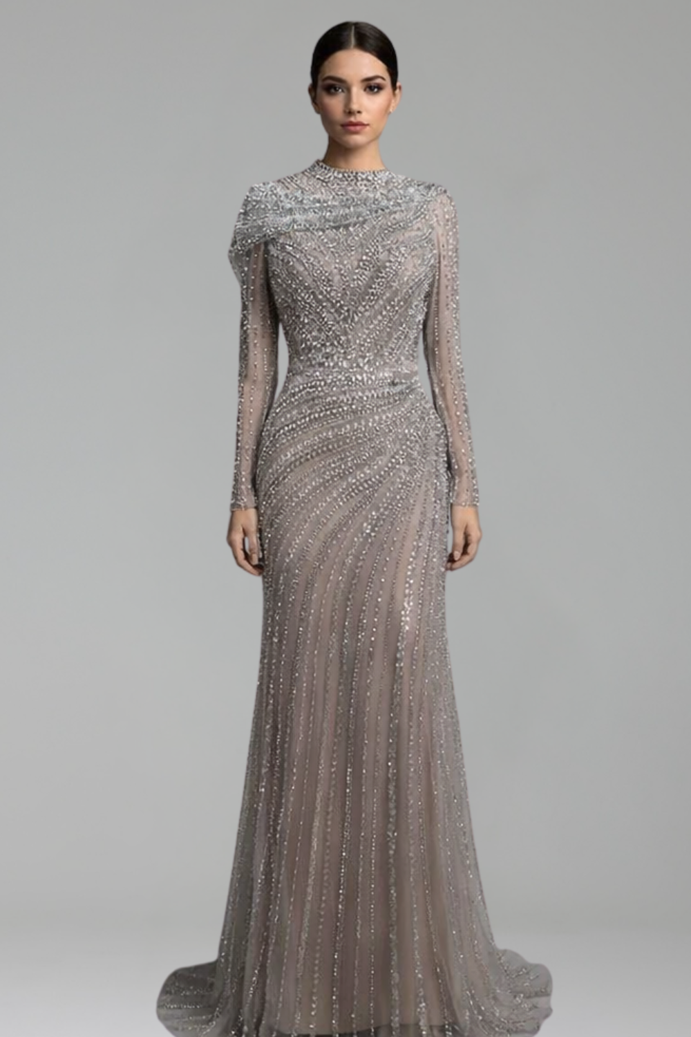 Sparkle Beaded Mermaid Dress-Larosabride