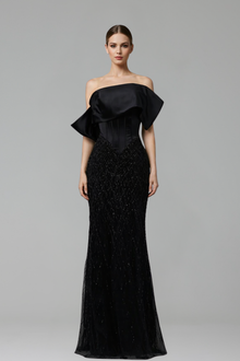 Off-Shoulder Mermaid Dress-Larosabride